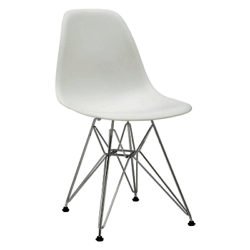 Vitra Eames DSR Side Chair White / Chrome
